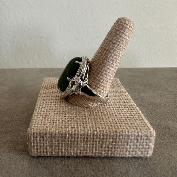 Nephrite Jade & Sterling Silver Ring by JOY - Picture 5 of 10